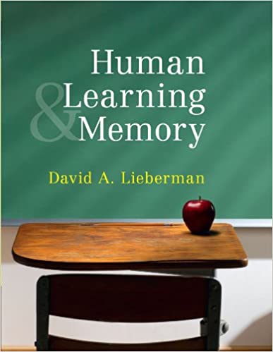 Human Learning and Memory By David J. Lieberman